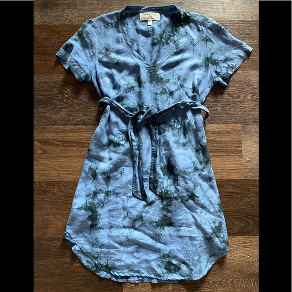 Cloth & Stone Liv tie front mini dress - Picture 3 of 3